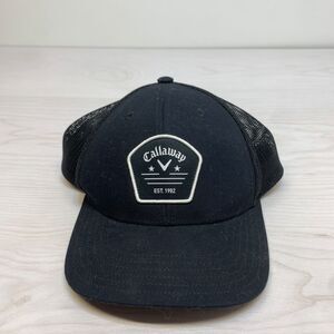 Callaway Patch Snapback Mesh Back Trucker Hat Black One Size
